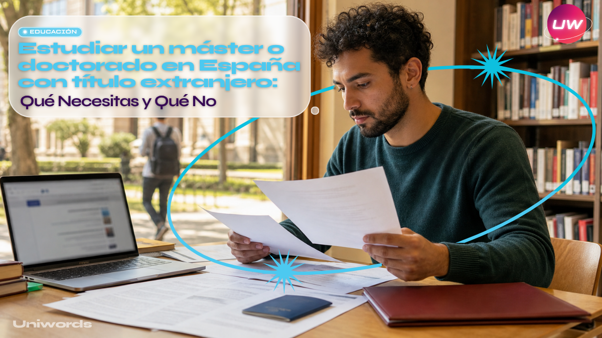 Estudiar un máster o doctorado en España con título extranjero: qué necesitas y qué no